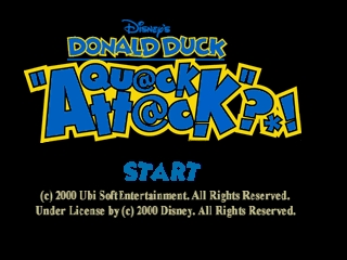 Donald Duck Quack Attack title screen for Nintendo 64